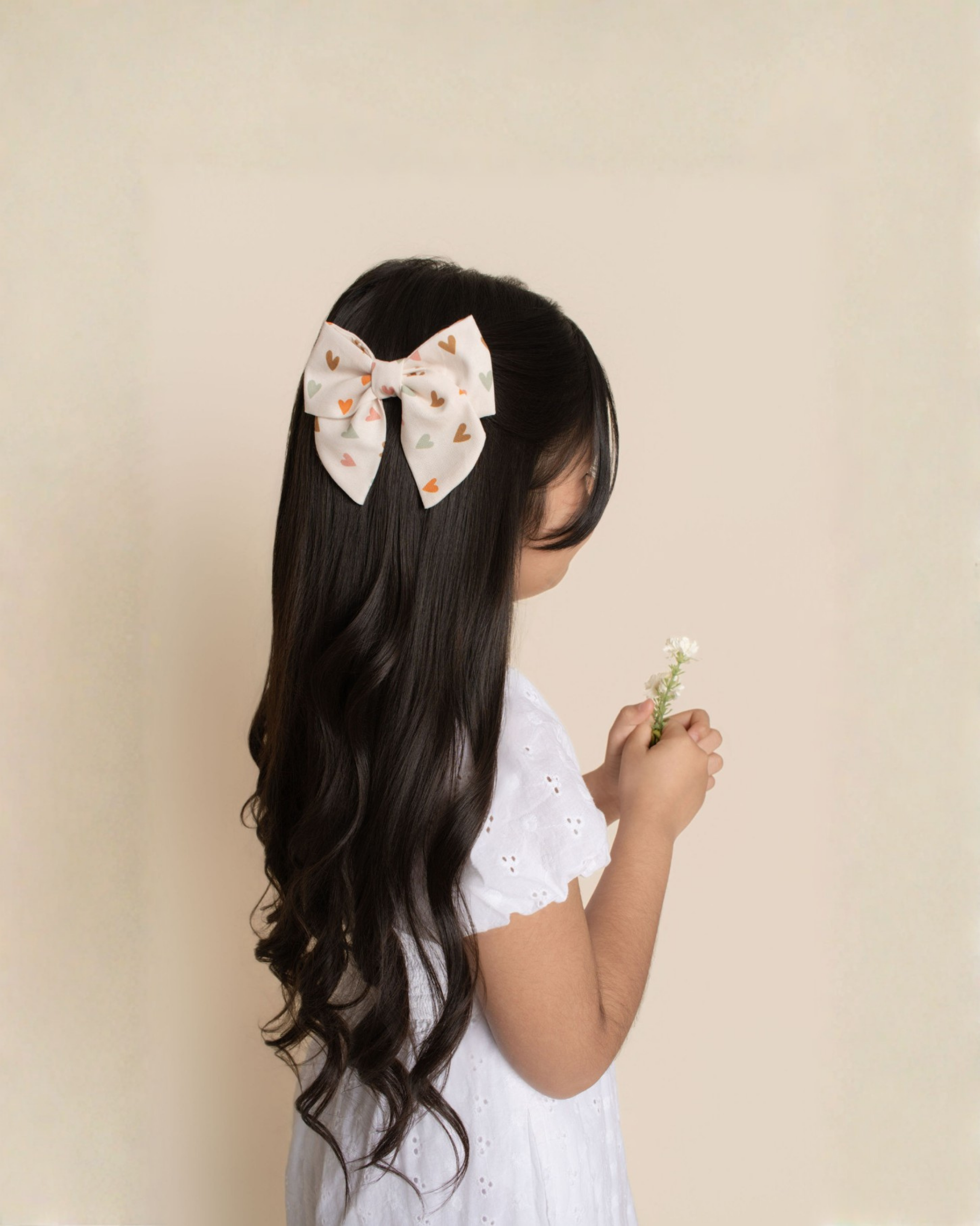 Lazo de Tela Corazones Pastel