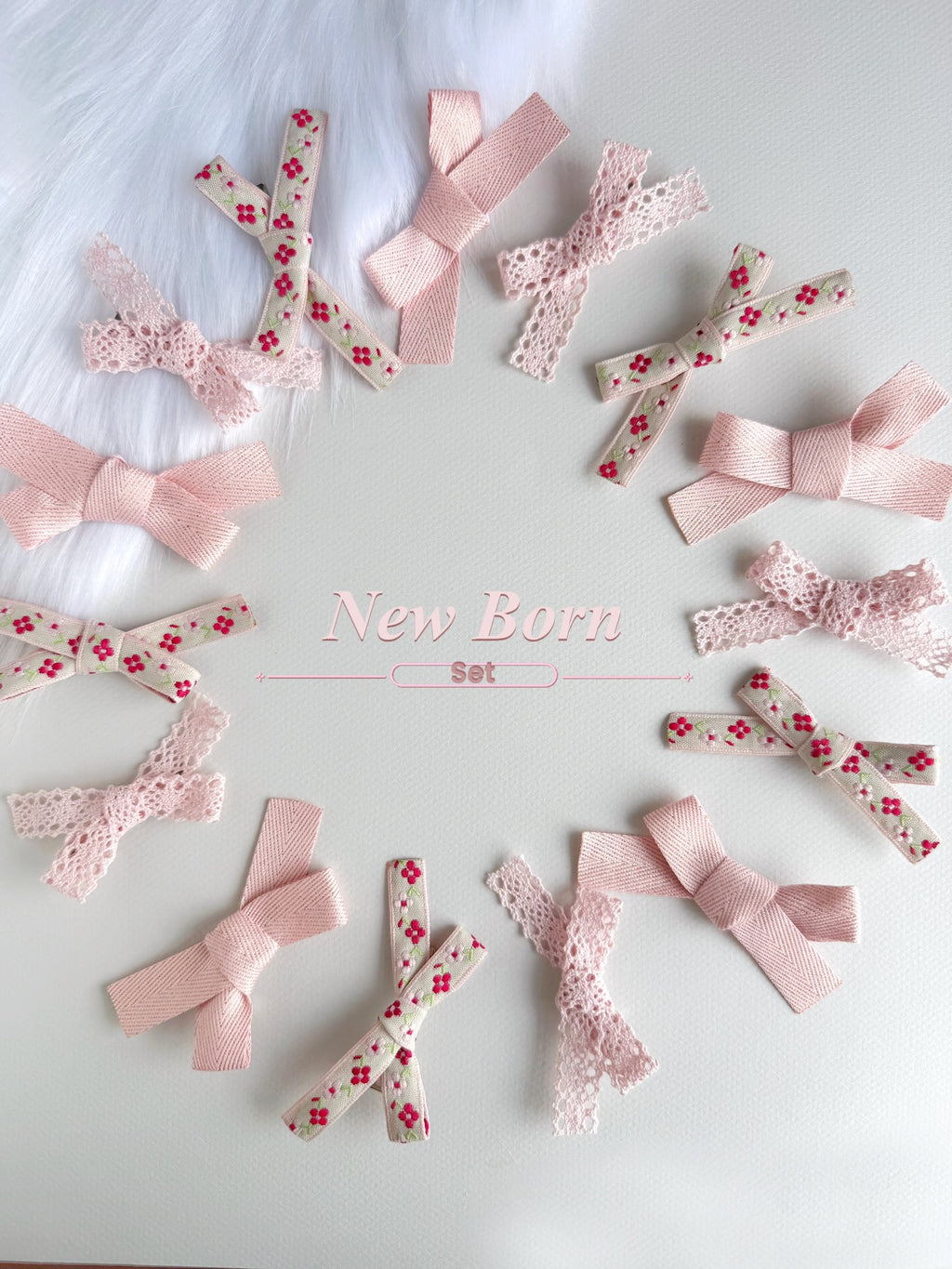 Set de Lazos Rosa Pastel