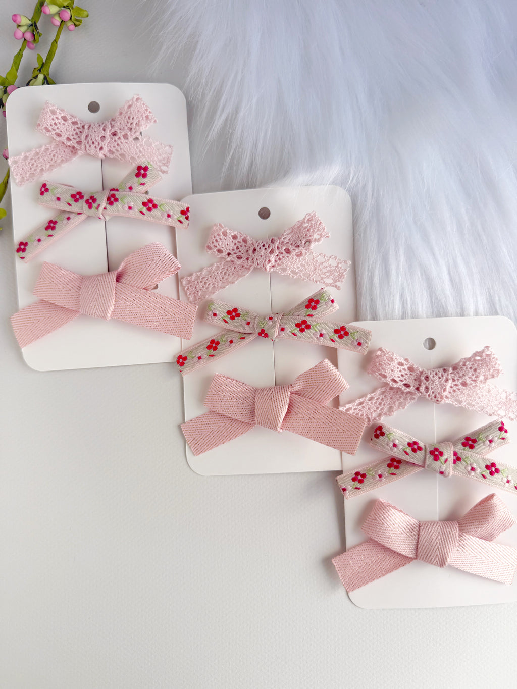 Set de Lazos Rosa Pastel