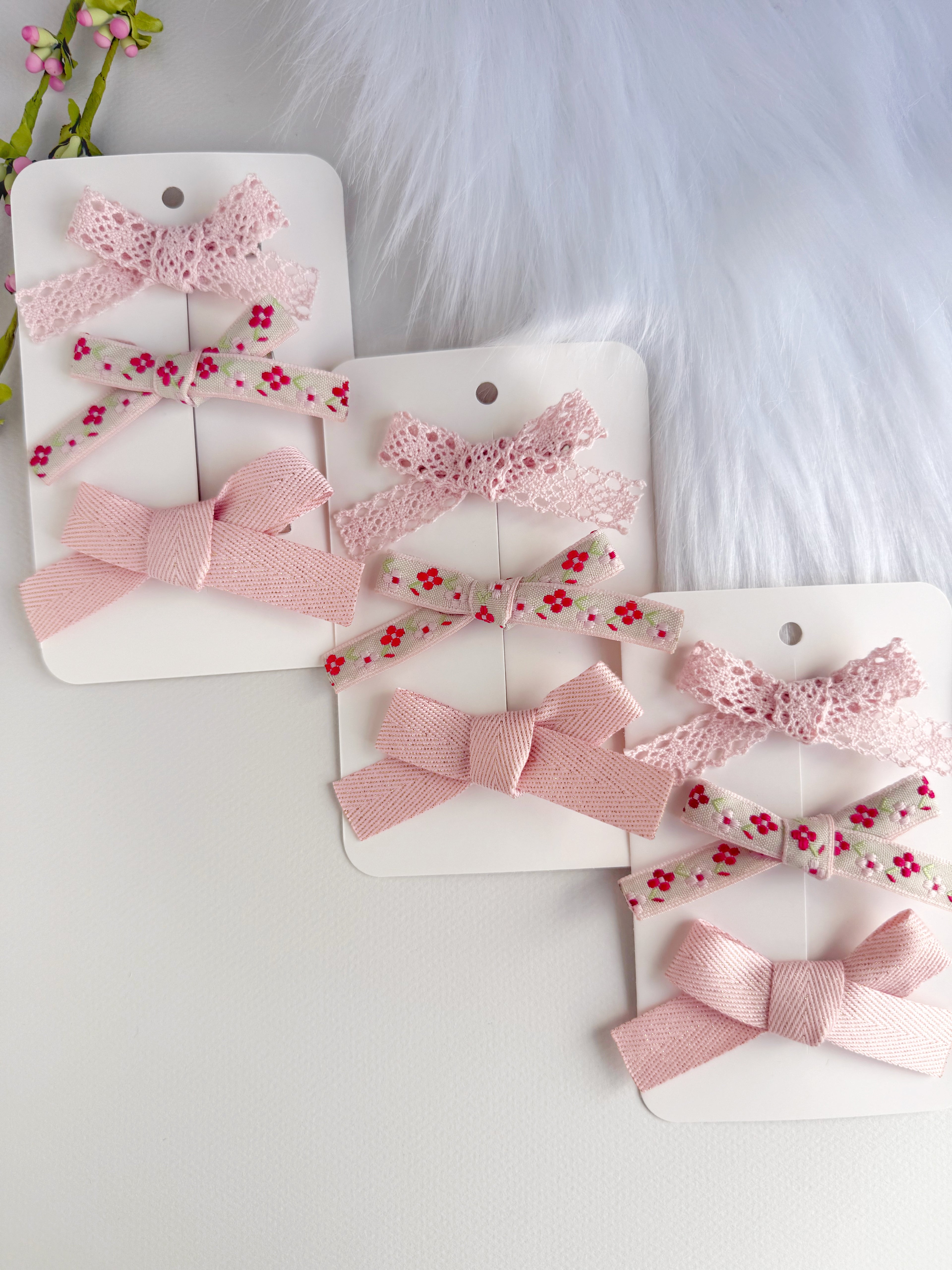 Set de Lazos Rosa Pastel