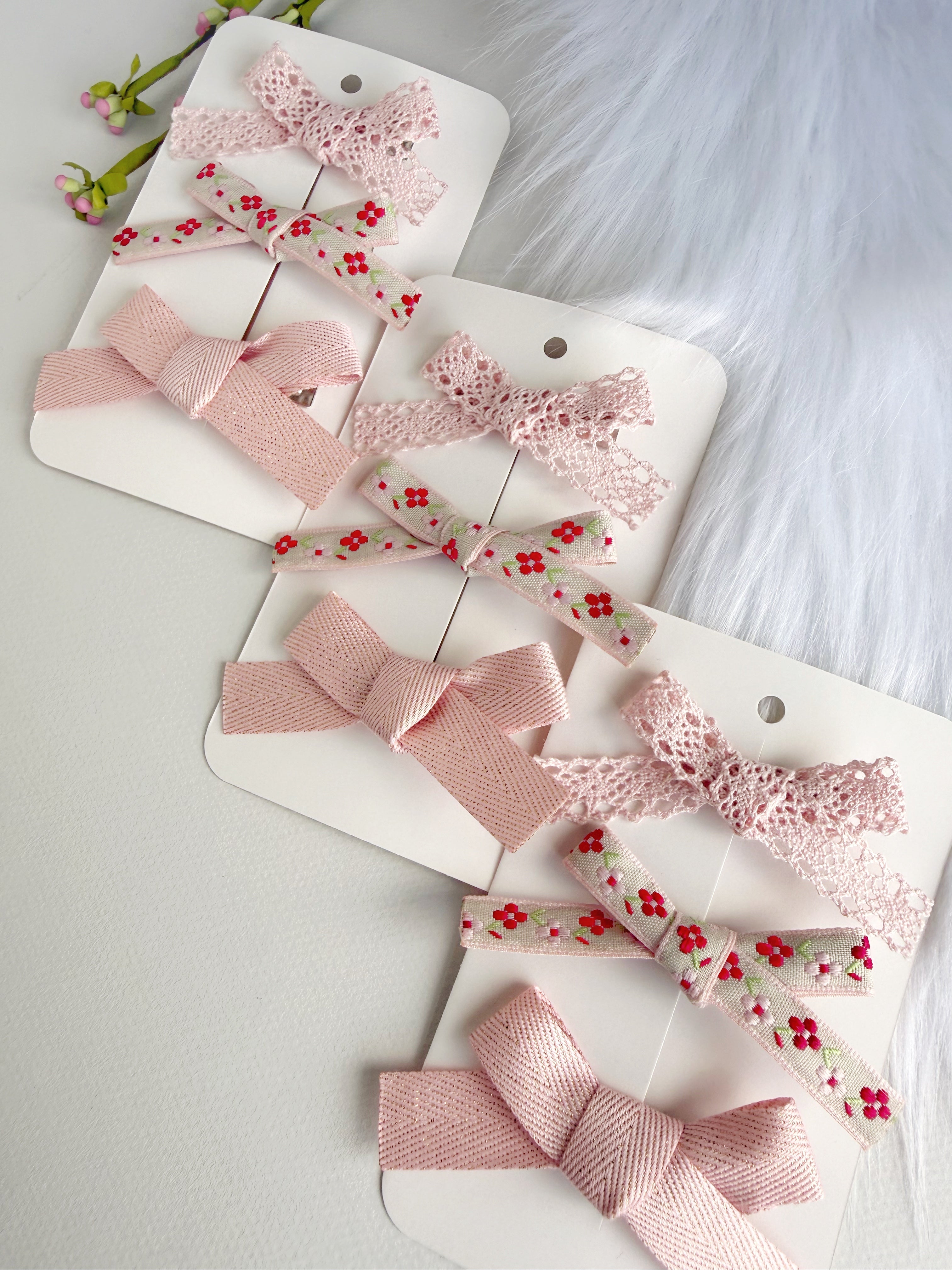 Set de Lazos Rosa Pastel